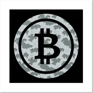 Bitcoin BTC coin Crypto coin Cryptocurrency Posters and Art